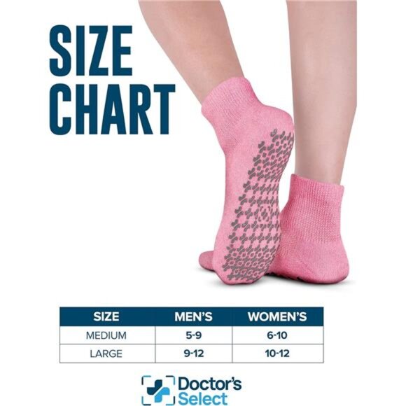 Diabetic Ankle Socks with Grippers for Men and Women - 4 Pair 1/4 Length Socks - Picture 6 of 7